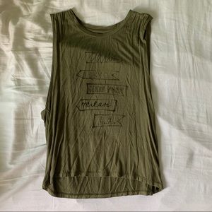 Army Green Muscle Tank